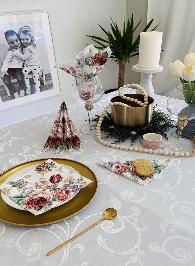 Importer AM AM Décor - 20 Count Soft 3-Ply Tissue Decoupage Luncheon Paper Napkins -13" x 13" (Unfolded) (Mysterious Roses, 13x13 Inch (Pack of 20)) - Image 3